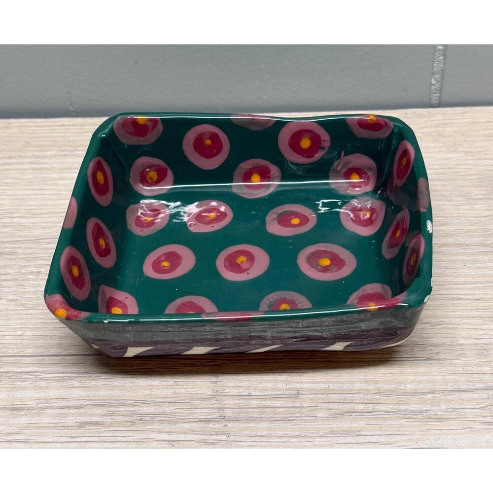 Vintage Mexican Pottery Soap / Trinket Dish